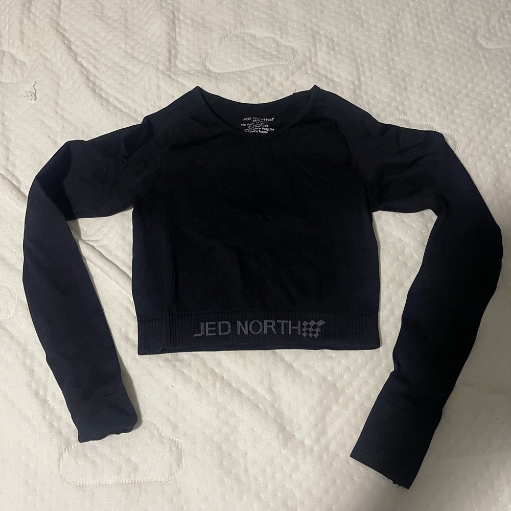 Jed North Classic Black Ribbed Crop Top